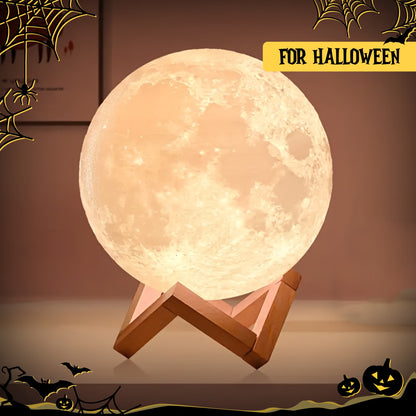 D5 Starry Moon Lamp 8Cm - LED Night Light with Stand, Perfect for Bedroom Decor and Gifts